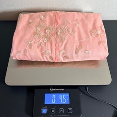 Pink Floral Embroidered Mesh Slip Dress Womens M Midi Spaghetti Strap Fairy