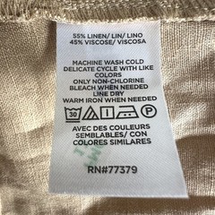 A. Taylor Minimalist Old Money Utility Safari Tan Linen Blend Midi Shirt Dress 2