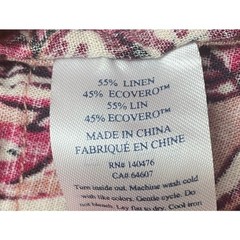 FAHERTY DRESS M ISHA LINEN FLORAL MIDI PINK COTTAGECORE MILKMAID FALL BOHO
