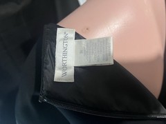 Worthington Black Square Neck Flutter Sleeve Sheath Dress Knee Length 10