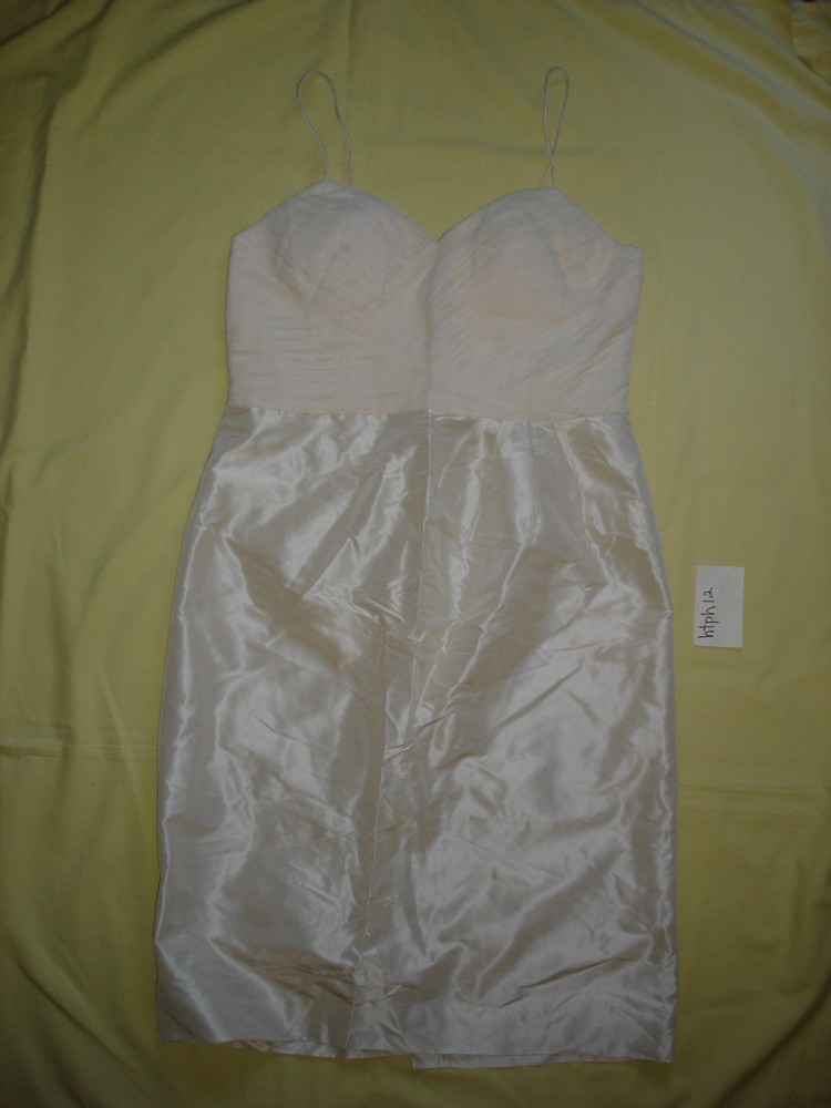 NWT New Banana Republic Monogram lightweight Cream Silk Dress 8 Rare Vintage Hot