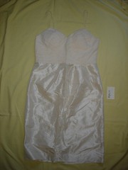 NWT New Banana Republic Monogram lightweight Cream Silk Dress 8 Rare Vintage Hot