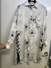 ZARA UNIQUE LACE UP DESIGN GORGEOUS SILKY WORK PARTY TUNIC SHIRT DRESS S/M/L NWT