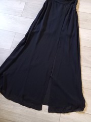 TFNC Black Sheer Boned Strapless Maxi Dress BNWT RRP £55 Lace Trims UK10/12