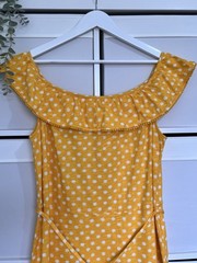 Boden Bethany Midi Dress Size 18 Yellow Cotton Jersey Belt Summer Holiday