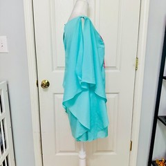 LILLY PULITZER SEQUINS EMBRIODERED MEDALLION BATWING SHIFT DRESS TUNIC NEW XS