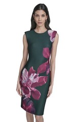 Calvin Klein Women&rsquo;s Placement Print Sheath Dress Size 4P