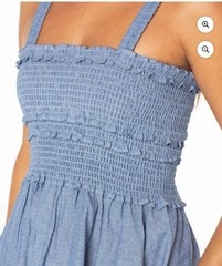 Celebrity Pink – Juniors Smocked Mini Dress – Blue – Size Medium– NEW With Tags!