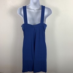 New York & Company Dress sz S Blue Modern Minimalist City Chic Elevated Basic