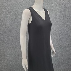 Isaac Mizrahi Live Womens Sleeveless V-Neck Trendy Dress XX-Small Size Black