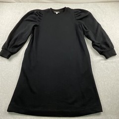 Prologue Cotton Blend Women’s Sweatshirt Dress Puff Sleeve Size: Small Black
