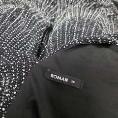 Roman Originals Black Silver Glitter Maxi Dress Wrap V Neck Evening UK 16