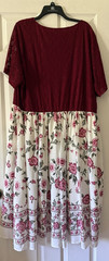 NWT BloomChic Lace Bodice Floral Skirt Midi Dress Short Sleeve Women US 26 Plus