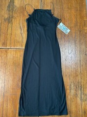 NWT Future Collective Gabriella Karefa-Johnson S Black Strap Long Dress