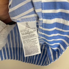 NWTOld Navy White & Blue Button Collared Striped Mini Shirt Dress Women&rsquo;s Sz XS