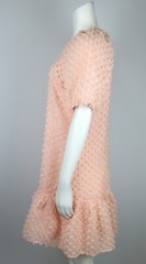 WOMEN&rsquo;S LIGHT PINK TEXTURED PUFF SHIFT DRESS GIFFNISETI – NEW – See Measurements