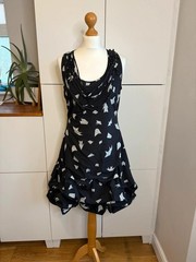 NEW Numph Abstract Print Dress in Black White Grey – Size 10