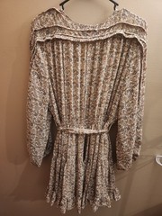 OPT Evereve Floral Boho Ruffle Mini Lea Dress Prairie Style Size XL NWT