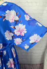 NWT Anrabess Floral Maxi Dress Kimono Wrap Belted Side Slit Wedding Guest M