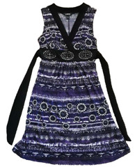A. Byer Purple Sundress Small Boho Artsy Fairy Cowgirl Daisy Belt Tie Stud Flora
