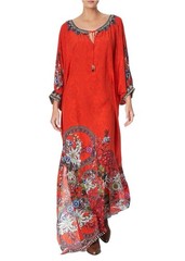CAMILLA Raglan Sleeve Dress With Cuffs Wondering Waratah Size OneSize O/S Red