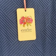 Entro Size Small Blue Textured Pullover Mini Pleated Sweatshirt Tiered Dress NWT