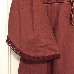Boho Bohemian Peasant Hippie Tunic Eyelet Dress Crocheted Lace Trim & Medallions