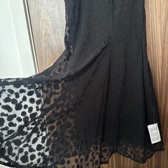 Topshop Premium Black Jacquard Spot Floral Applique Strap Godet Maxi Dress UK 10