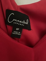 Red Stretchy Cocktail Party Dress