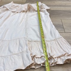 Muche Et Muchette Off The Shoulder Mini Dress Ruffle Romantic boho Petal Pink