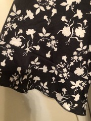 Styleword Black Dress With White Flowers Size XXL With pockets And Ruffle