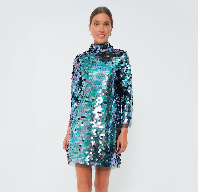 Tuckernuck Midnight Rituals Sequin Mod Ellie Mini Dress size XS NWT Shift