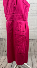 CALVIN KLEIN raspberry pink cotton stretch open shoulders bodycon sundress 14