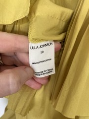 Ulla Johnson Avery Gown in Limonite Tiered Maxi Dress Gown Womens 10 Resort Vaca