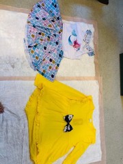 Girls Bundle Clothes: Two Piece Swimwear and Long Sleeve Blouse, 9-10Y