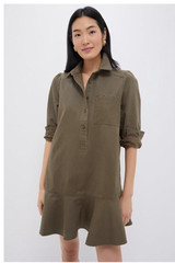 TUCKERNUCK Chino Callahan Army Green Shirt Dress Size M
