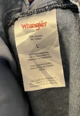 NWT Wrangler Long Sleeve Western Pearl Snap Denim Dress Women&rsquo;s Size Large
