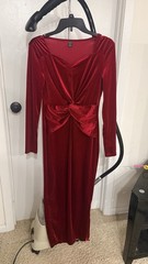 Long Dress velvet shein Maroon
