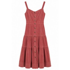 Anthropologie Pilcro Tiered Corduroy Midi Dress Size 2 NWT