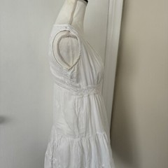 White Linen Women’s Dress Size Small from Israel