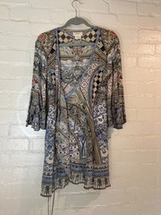 Camilla Franks Small Short Blue Wrap Dress Embellished