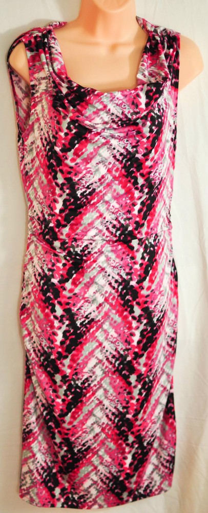 women&rsquo;s New Direction dress size small pink black sleeveless polyester new
