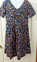 Princess Highway Size 6 Multicoloured Modern Art Maxi Dress Linen Blend