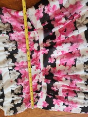 Rickis White Black And Pink Floral Summer Dress Size 16 GUC