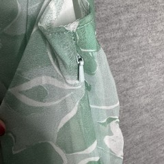 ASOS DESIGN Asymmetric neck mini dress green floral Size 8 Fairy Mint fairycore