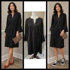 Chico&rsquo;s Flutter Bell Sleeve Dress, Size 1 (Medium)