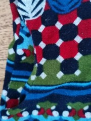💙Ladies Blue Khaki Red PATTERN MICROFLEECE DRESS with COWL NECK UK Size 10-12💙