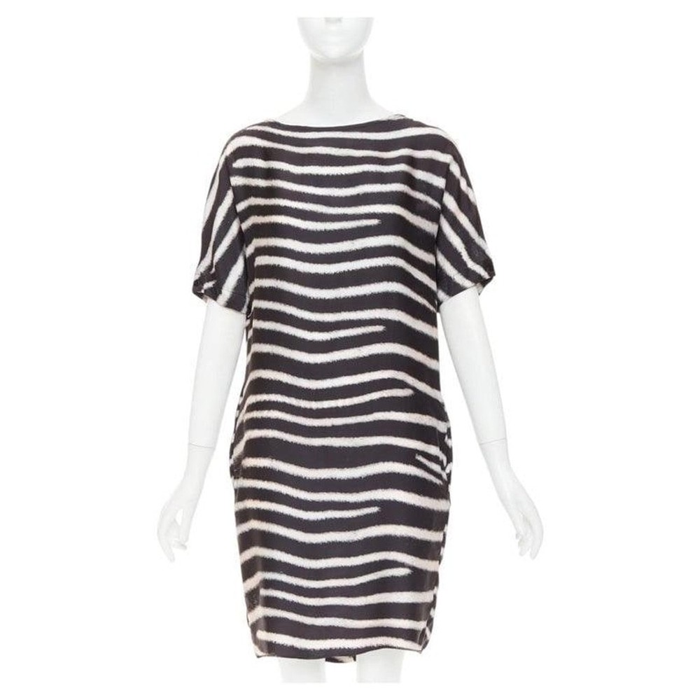 Stella McCartney Silk Zebra Dress IT42 Pockets 2009