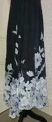 NWT Tendency brand black sleeveless maxi dress w gray & white flowers, ladies&rsquo; M