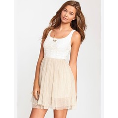 VTG Delia&rsquo;s M Floral Lace Chiffon Tulle Layered Sleeveless Whimsy Fairy Dress